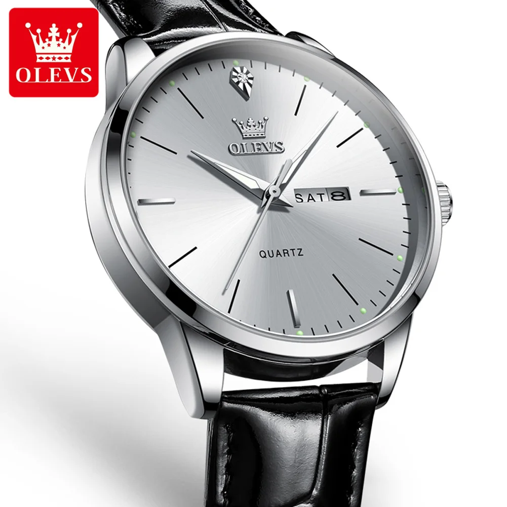 OLEVS 2935 custom logo men wrist watch brand  fashion private label watches Belt high quality quartz watch