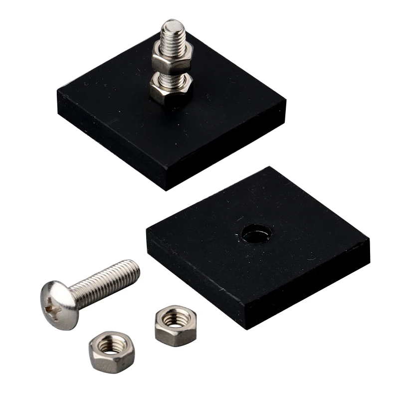 Anti-Scratch Rubber Mounting Cube Magnets Bolt mount 32mm Black Coated Neodymium Magnet N52 M5 Hole