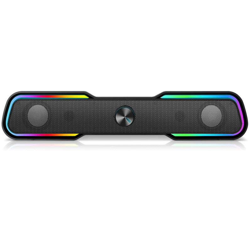 2.0 RGB Color Light Gaming Speaker Support OEM/ODM Big Bass Wired USB PC Speakers for Computer Soundbar