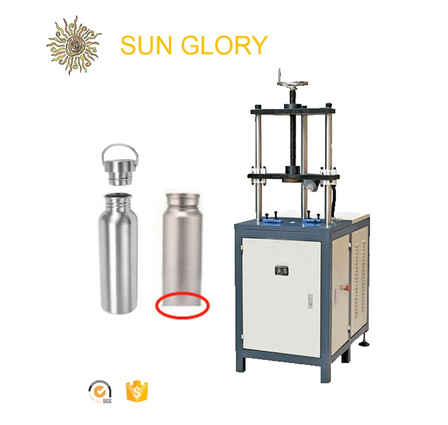 Sun Glory Automatic Single Wall Bottle Insulated Flask Water Bottle  Making and Hydraulic Bottom Expanding Machine