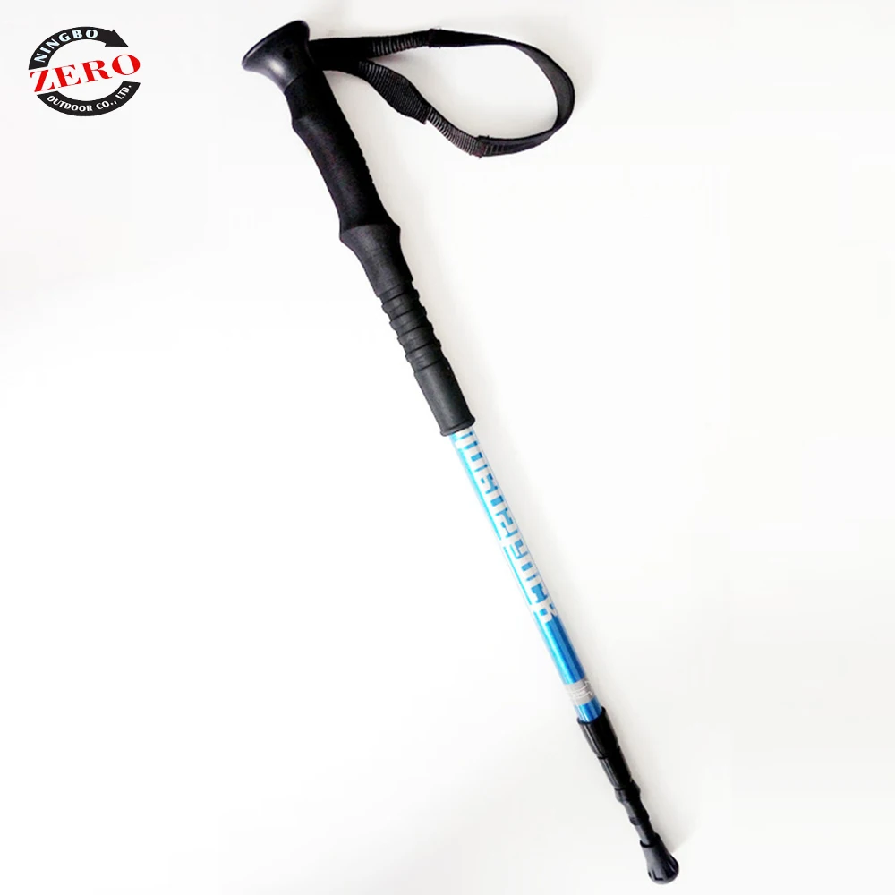 2021 Aluminium collapsible alpenstock mountaineering cane trekking poles carbon foldable hiking nordic walking sticks