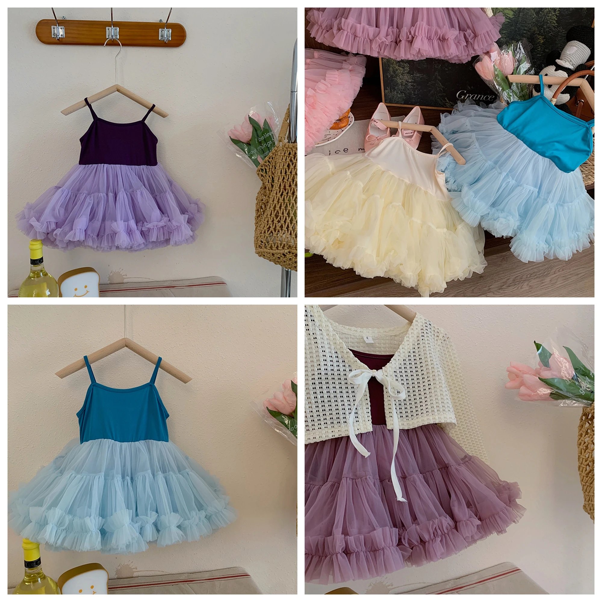 Summer Cute Girls Casual Princess Children Dresses Kids Sleeveless Tutu Dress Clothes Kids Party  Dress Tutu Costume
