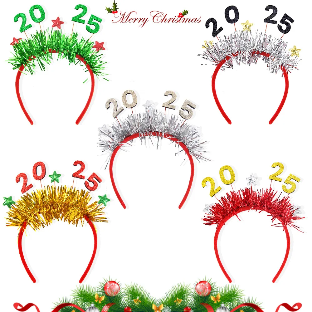 YiYuan Wholesale Christmas Head Hoops New Year 2025 Activities Headband Festival Celebrations Hair Hoops Funny Party Decorations