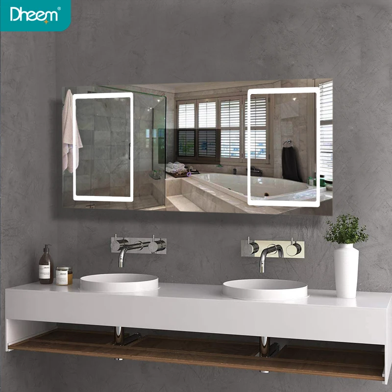 DHEEM Illuminated LED Lighted Mirror Cabinet Bathroom Medicine Mirror TV Cabinet