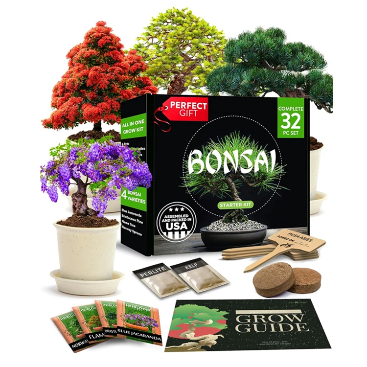Premium Gardening Plant Gift Set Bonsai Trees Starter Kit For Beginners Gardeners Crafts For Adults