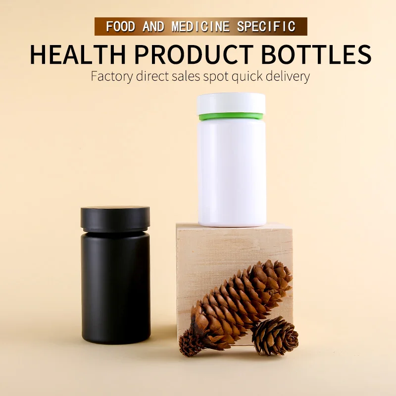 100 120 180 ml Plastic Medicine Pill  Bottle Vatamin Supplement Capsule Bottles Custom small PET Screen Printing