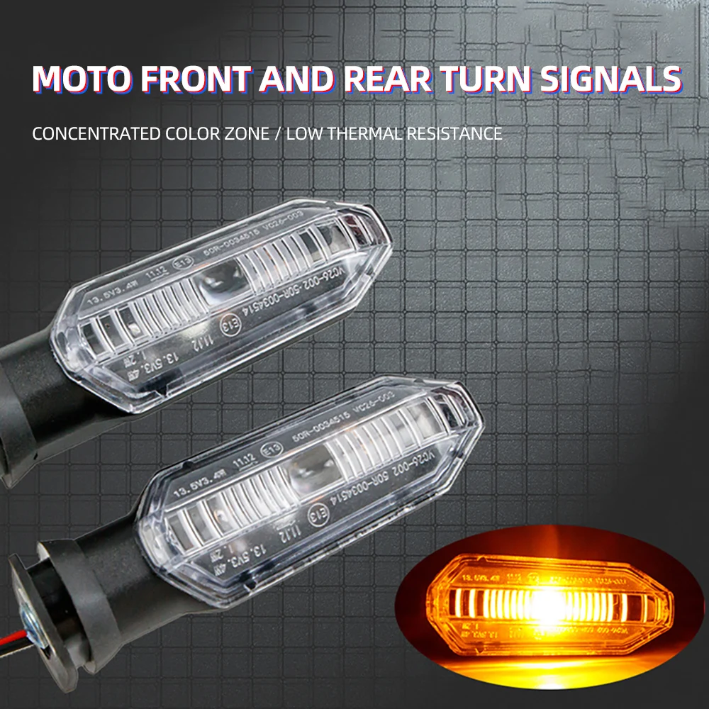 Front and rear acrylic rubber 13V 3.4W 1.2W indicator motorcycle turn signal lights