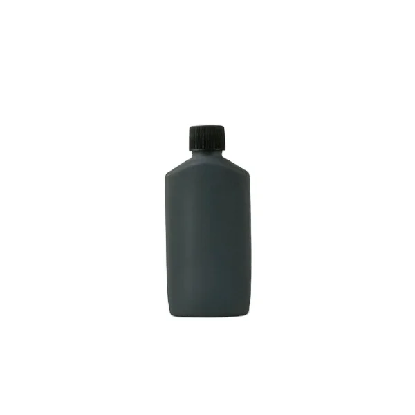 200ml empty plastic black color soft touch squeeze bottle with cap