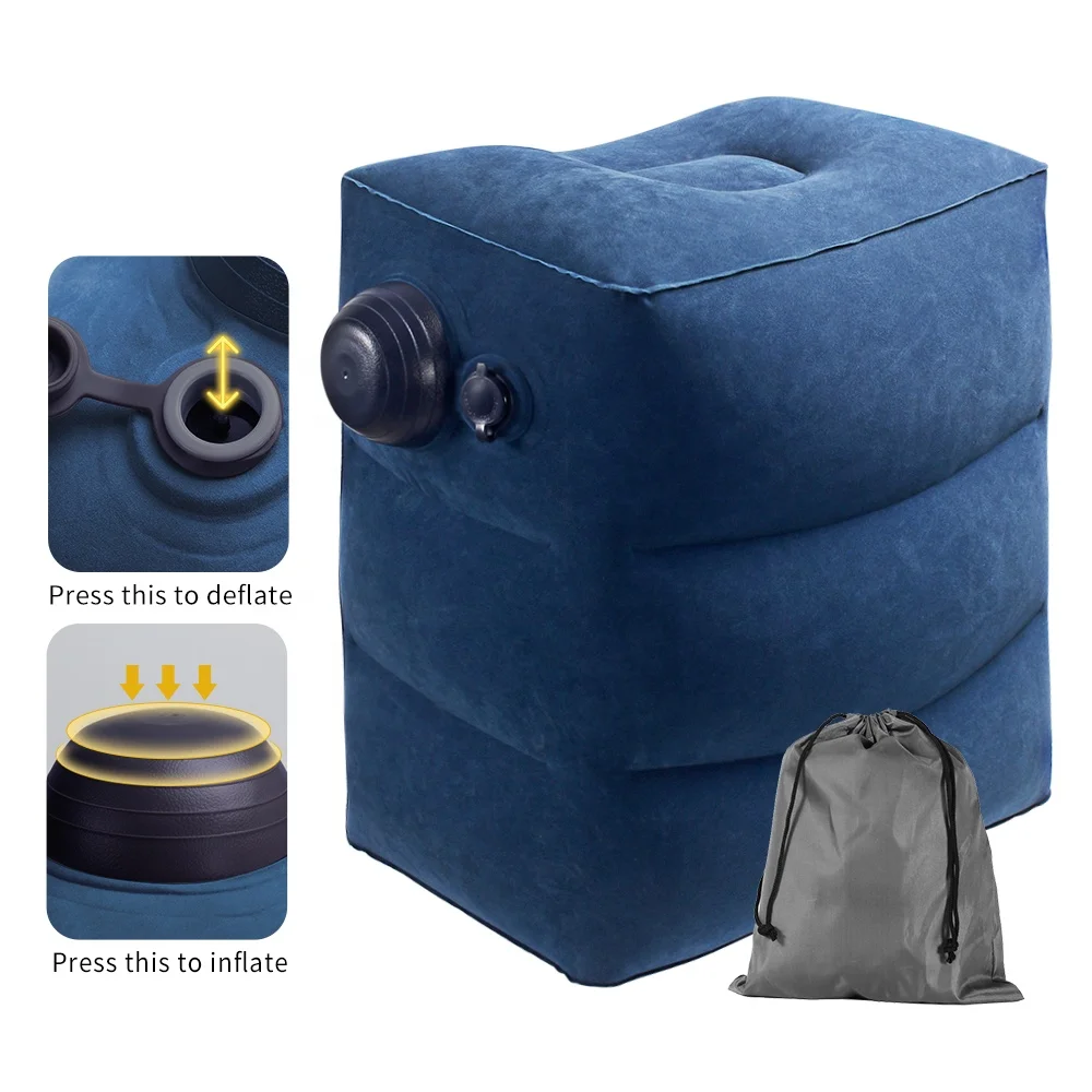 Inflatable foot rest Pillow for Airplane Toddler & Kids Airplane Bed for Good Night Sleep Leg Rest Pillow for Travel