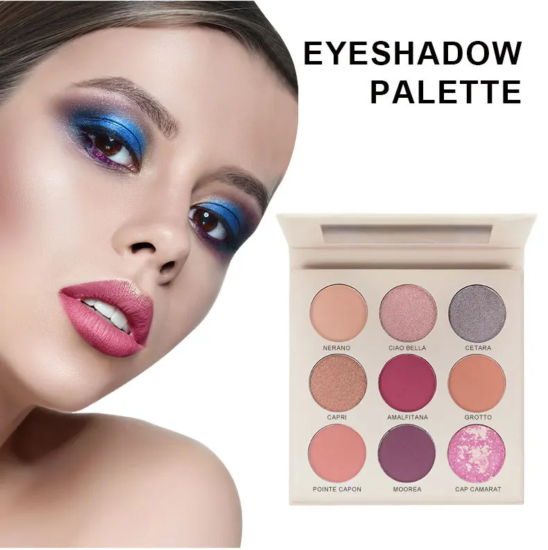 Private Label High Quality Makeup Cosmetic Vegan DIY Multichrome Glitter Shimmer Matte High Pigment Eyeshadow Palette