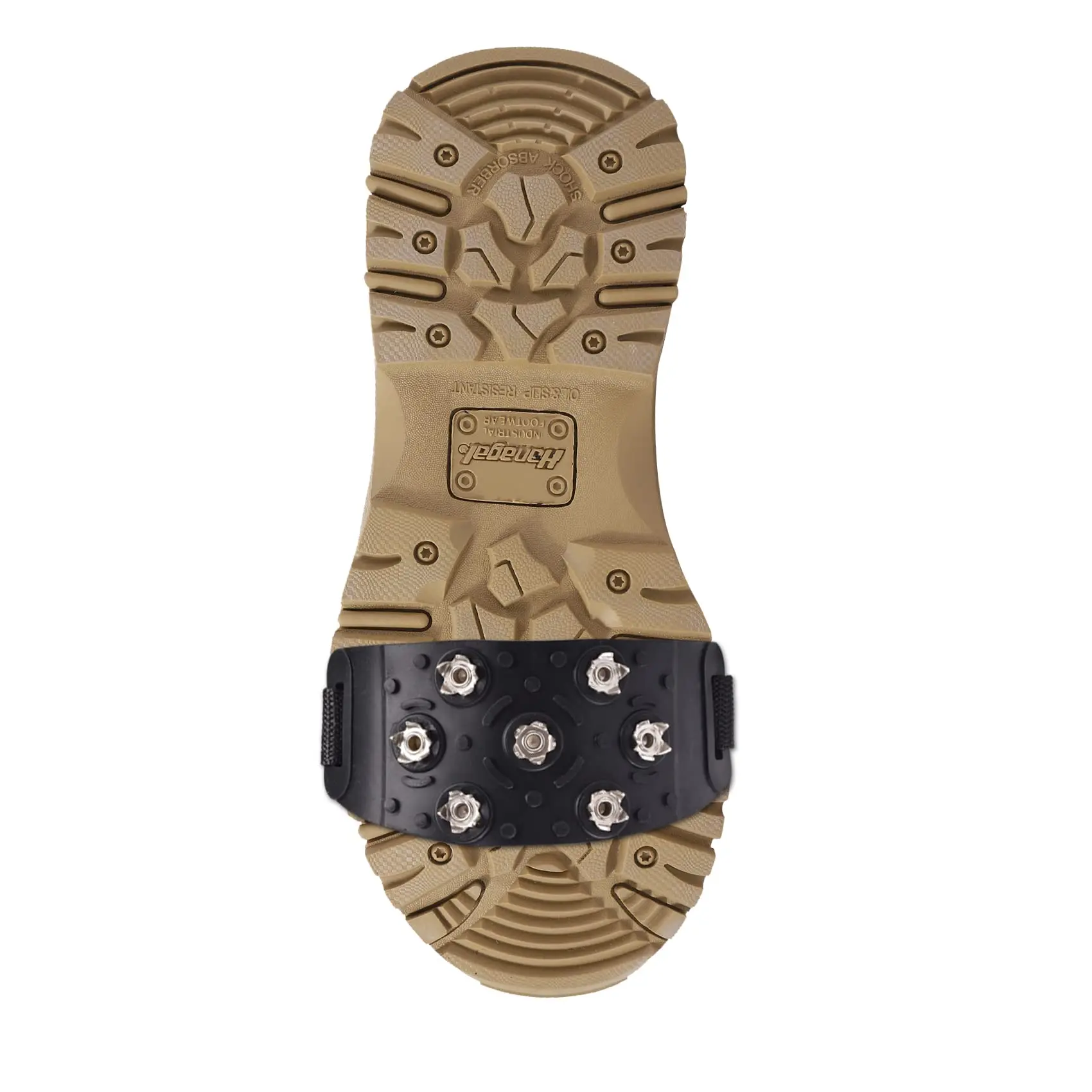 Crampon Traction Cleats Anti-Skid Traction Grips Crampons Spikes 7 Point Cleats for Footwear for Walking, Jogging, Hiking, Mount