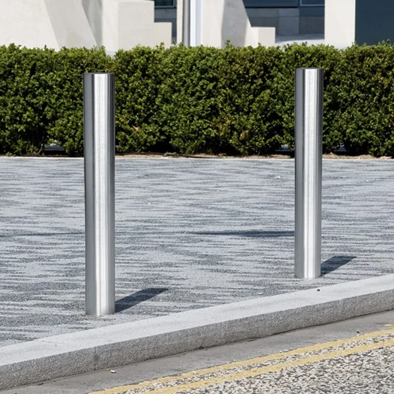 Stainless Steel Bollards Cover Outdoor Security Bollard Post SS316 Metal Safety Protection Fixed Bollard