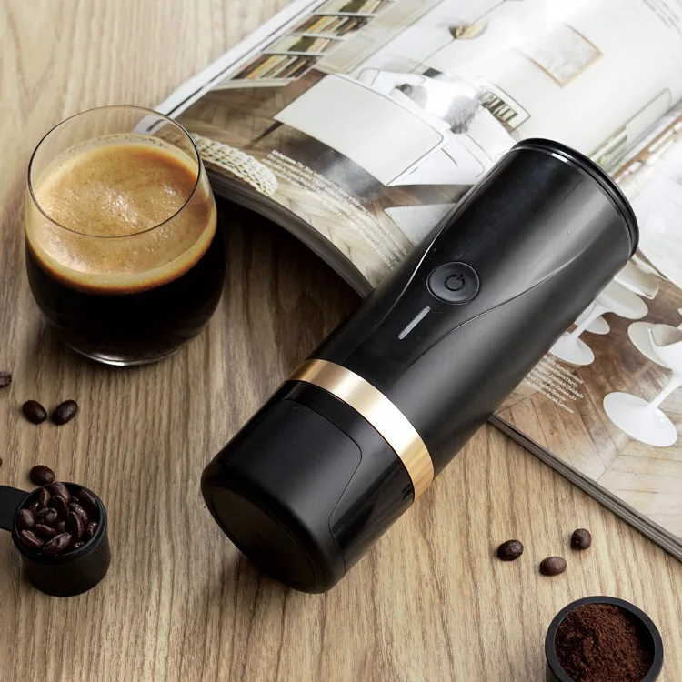 Electric Travel Mini Coffee Maker Portable Automatic Italian Espresso Coffee Machine Caputino Machine Camping 90 ABS for Travel