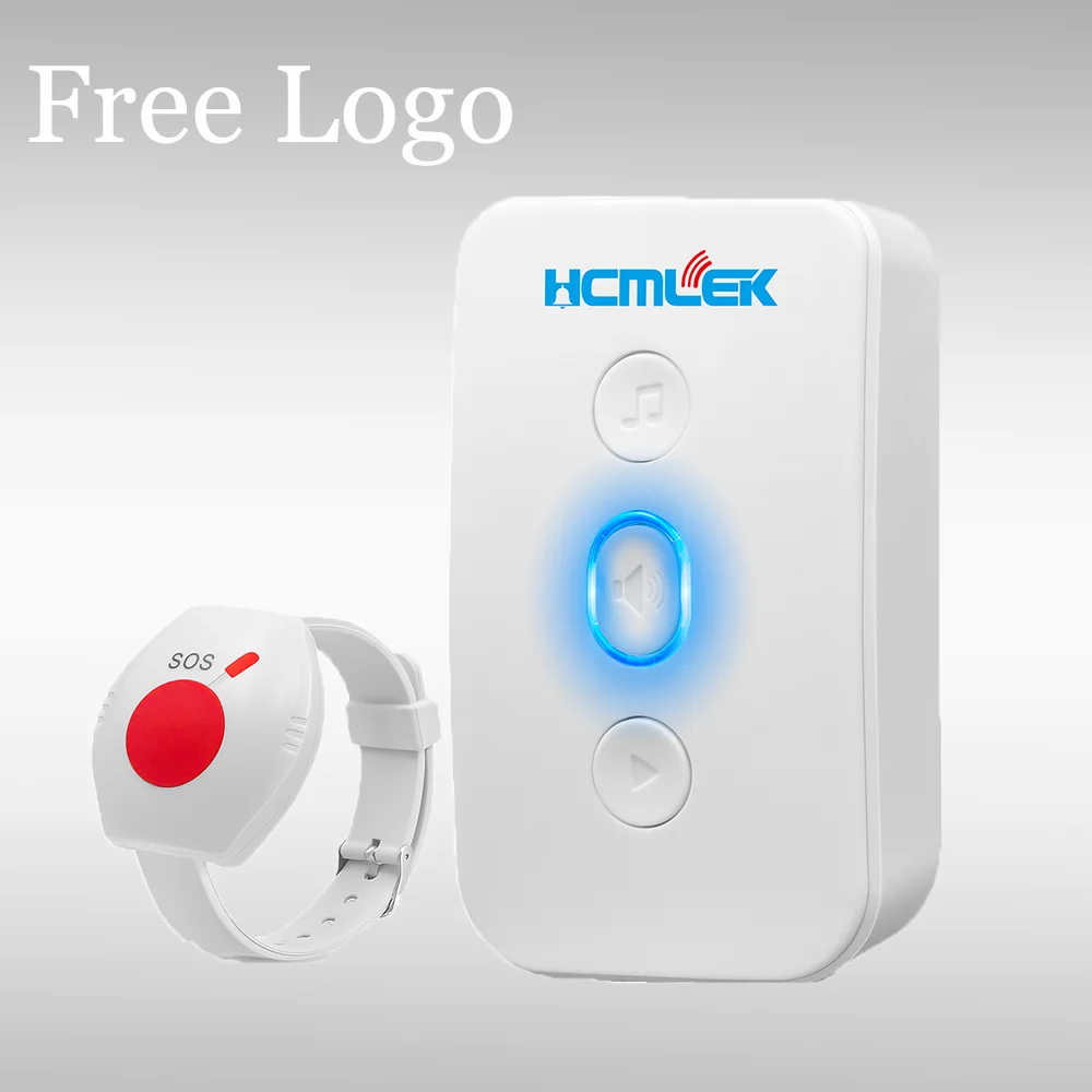 Hcmlek Smart Wireless Elder Sos Pager Calling Button Panic Alarm Transmitter And Receiver Alarm