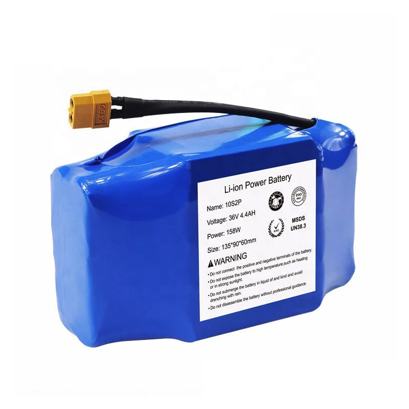 Customized OEM 18650 10s2p 36v 4400mah lithium ion battery pack for Electric Hoverboard Scooter