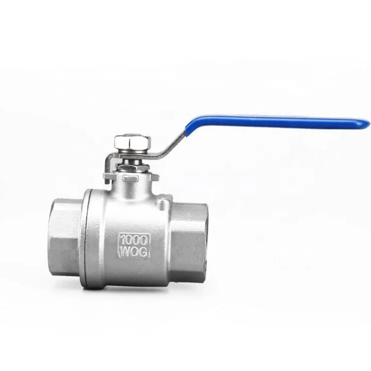 
2Pc Type 1/4' BSP Female thread 304 Stainless Steel Ball Valves SS304 Threaded 2 Ways Valve 
