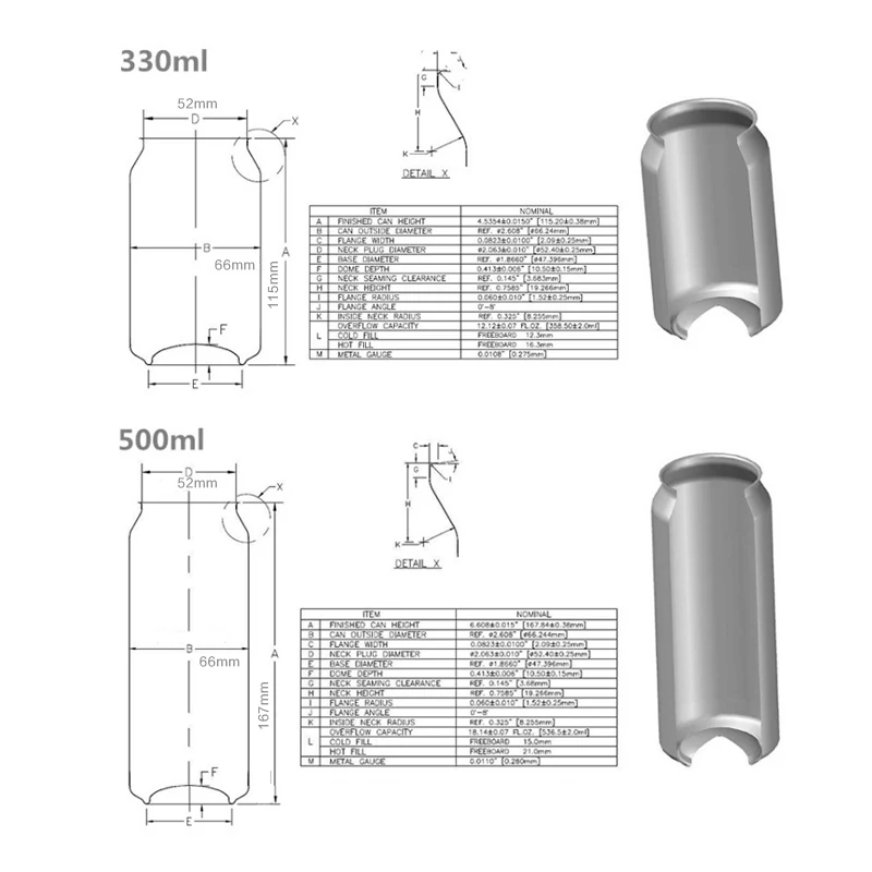 Custom 300ml Eco-Friendly Recyclable Metal Beer Beverage Aluminum Can Food Grade Lids Unique Design Printed Storage Food