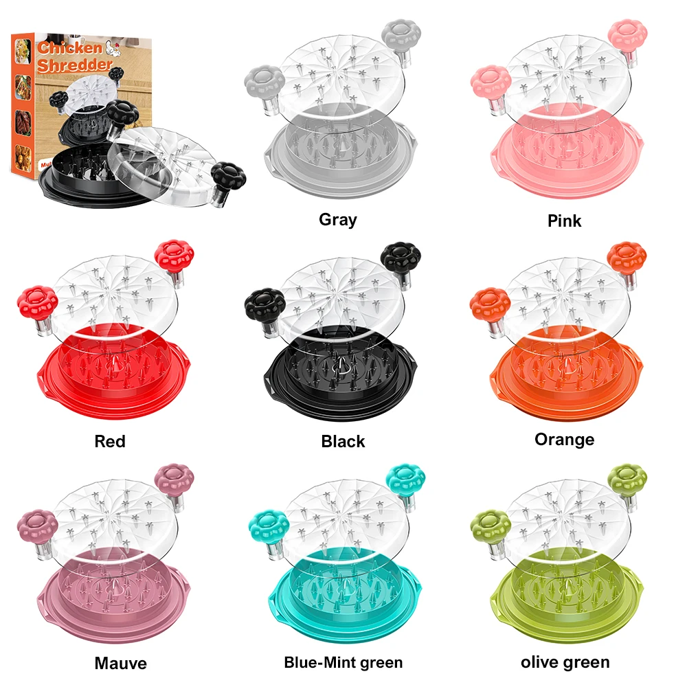 Kitchen Shredder 9.84 Inch BBQ Tools BPA Free Manual Meat Grinder Hand Vegetable Salad Chopper Large Chicken Shredder Tool Twist
