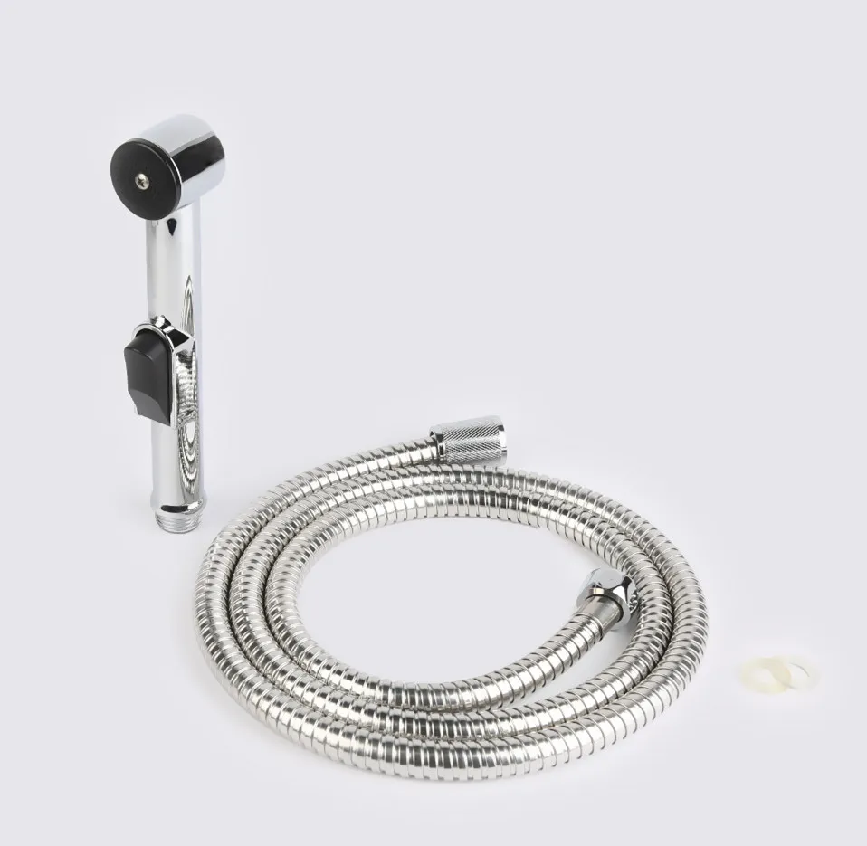 Portable ABS shattaf with chrome plated shattaf shower sprayer set