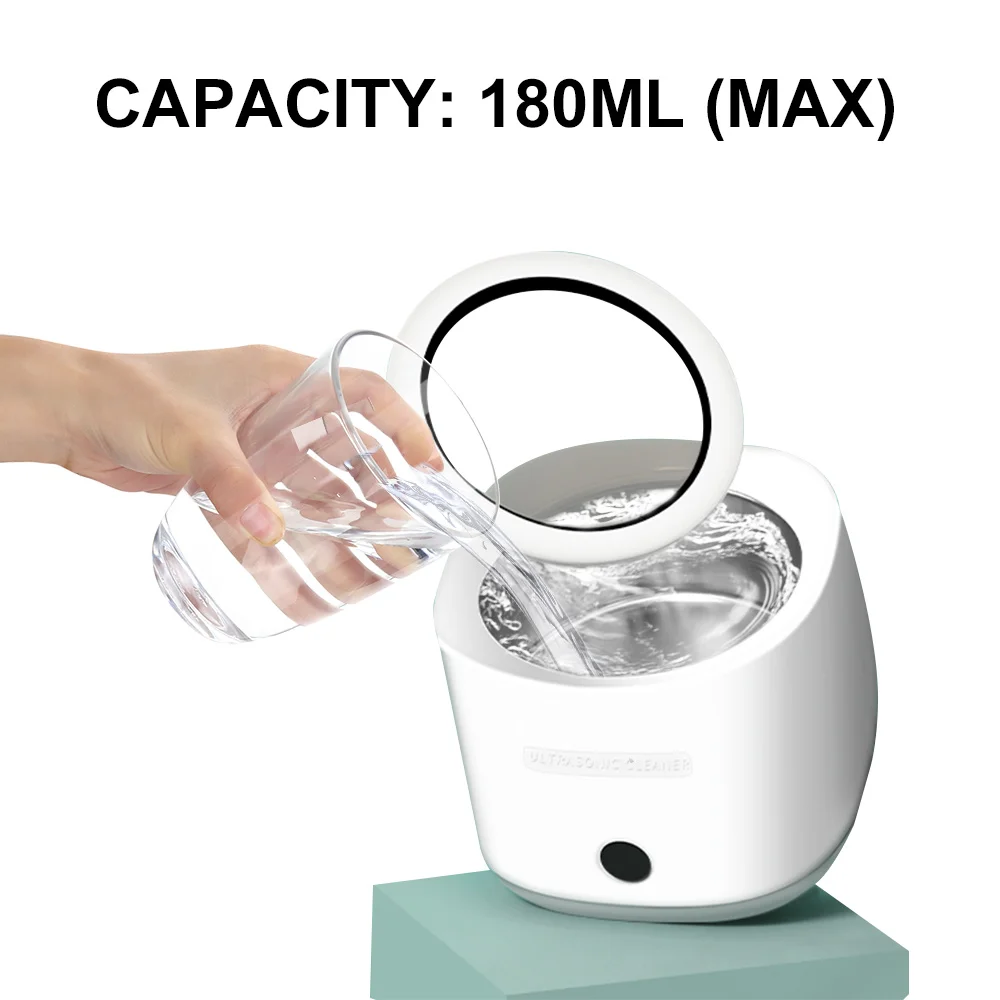 Home Use Mini Portable Ultrasonic Cleaner UV Cleaning Dental False Teeth Aligner Retainer Mouth Guard Dental Cleaning Machine