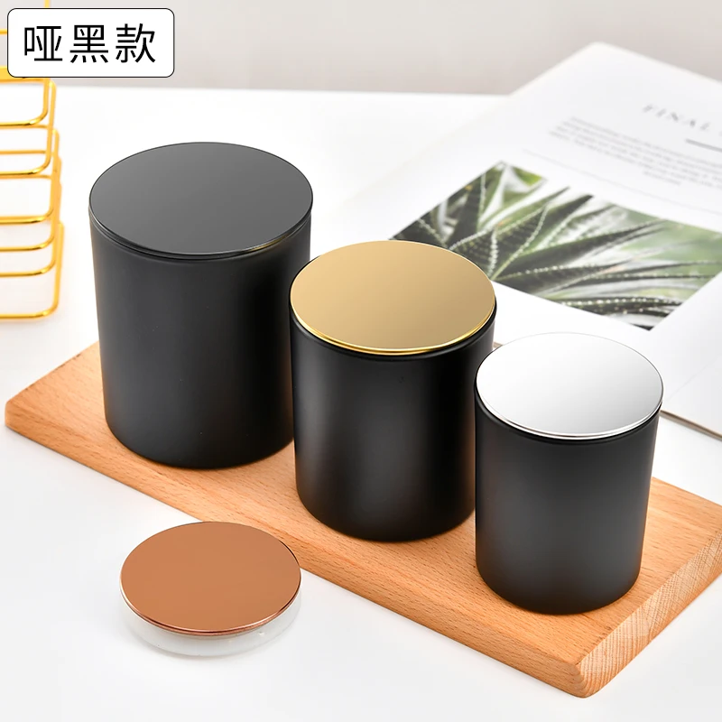 China Wholesale Empty Frosted Glass Candle Jar with Metal Lid Industry Choice for Candle Holders Lanterns & Jars