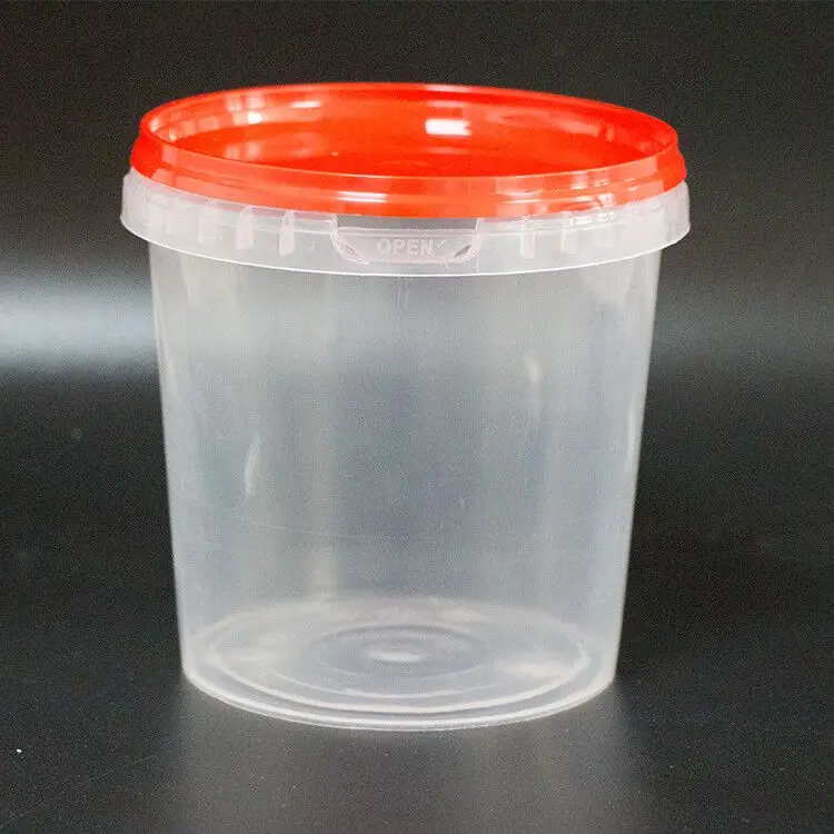 Ruly customized logo printing 500ML round Plastic Ice Cream Bucket for food