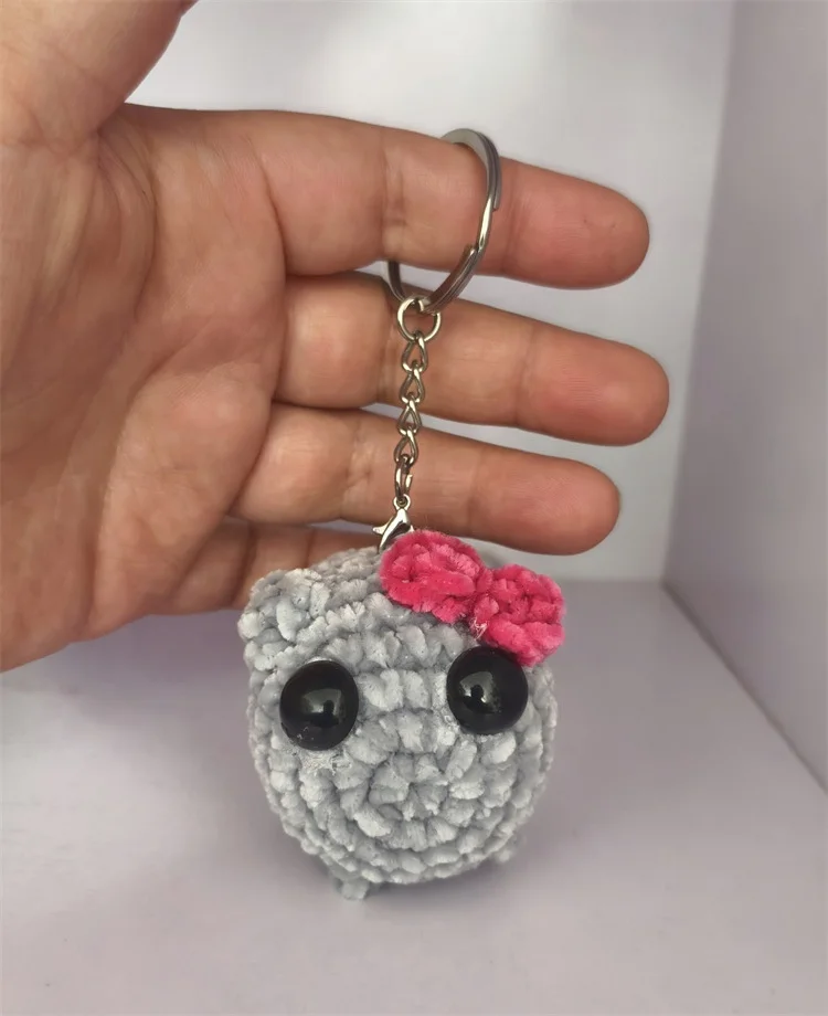 Tiktok hotsell popular Sad Hamster With Meme Sound Handmade Keychain Pink Bow and Violin Sad Hamster