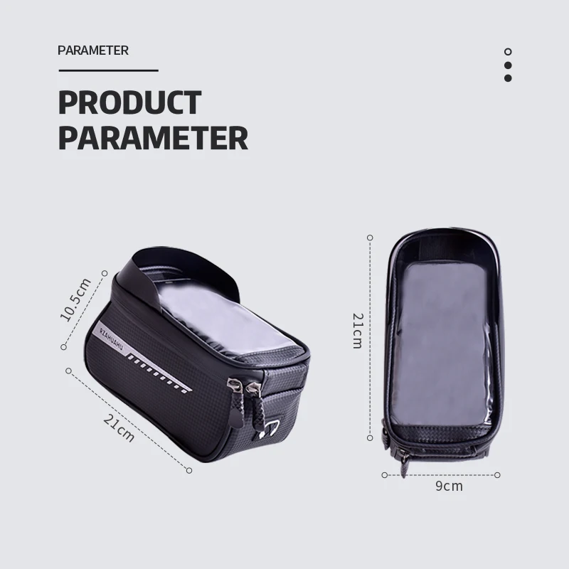 
Three layers of large capacity fashion bicycle mobile phone bag waterproof bike bag integrated tube saddle beam bag 