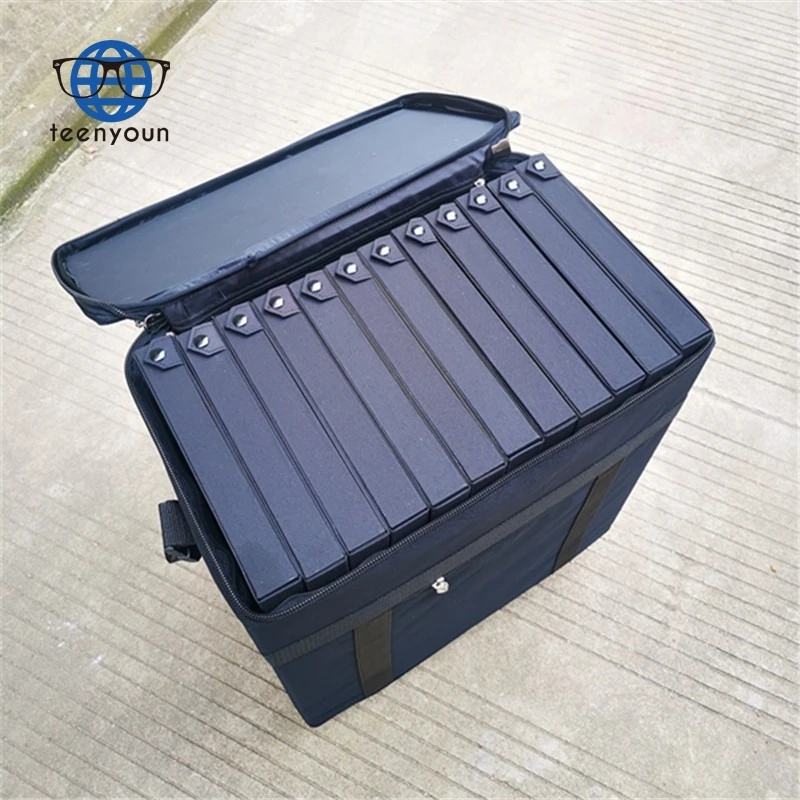 Teenyoun 2024 Ready Stock 180Pcs Oxford Cloth Trolley Case Portable Packaging Eyeglasses Display Cases Optical Frame Suitcas