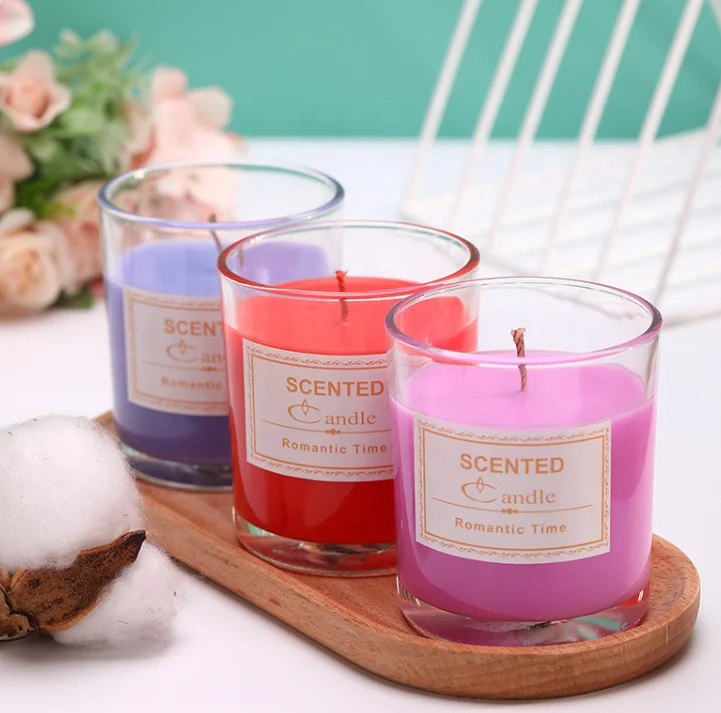 Ins Romantic Glass Scented Candle Soy Wax Creative Design Luxury Wholesale Scented Candle