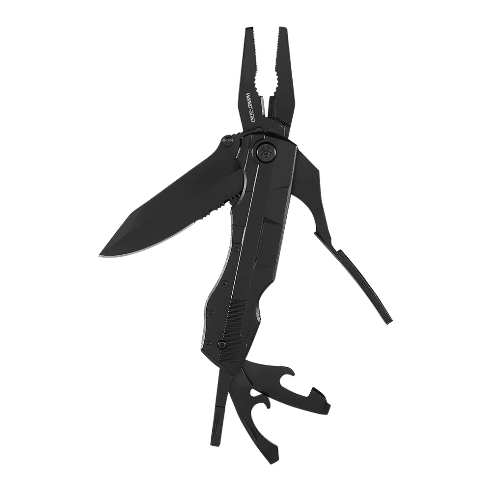 9in1 Black Coating Stainless Steel Multitool Durable Folding Pocket  Pliers Screwdrivers Knife Multi Tool