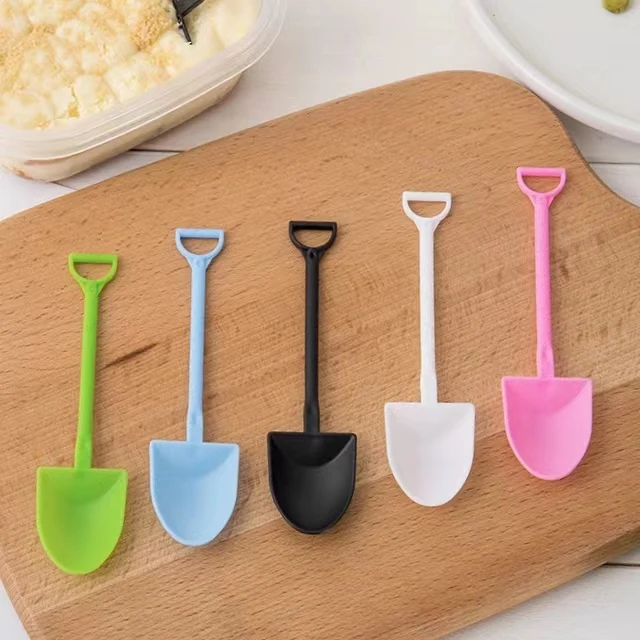 Disposable plastic fork Birthday cake pastry spoon Baking dessert spatula