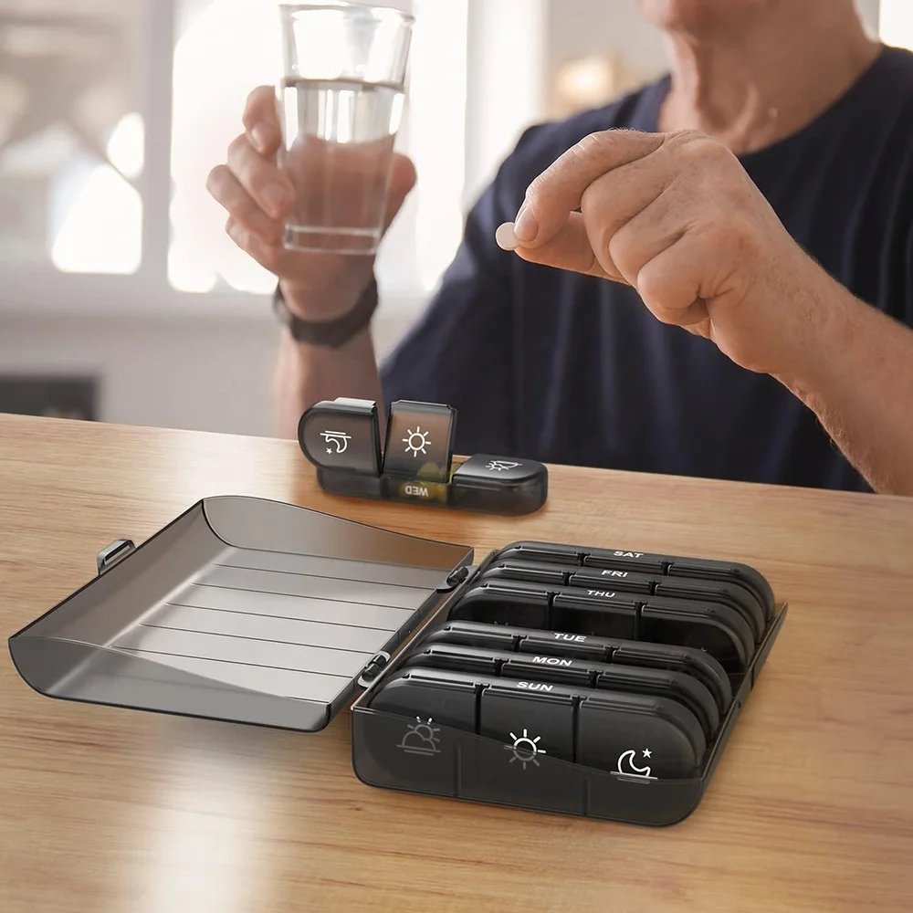 Wholesale Travel Pill Case 7 Days Weekly Portable Medicine Pill Box Organizer Storage Cases