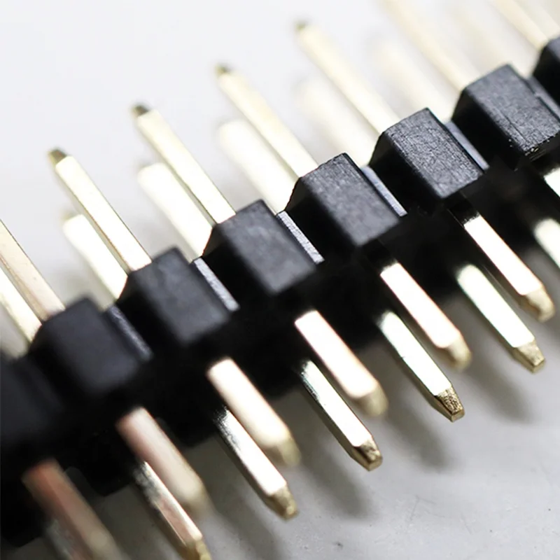 Factory outlet PCB Straight Connector 2 to 40 Pin 2.54/2.0/1.27/1.0 Pitch More plastic Dual Row PIN Header Connector