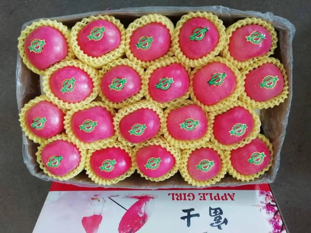 Apel Fuji больших размеров в полоску