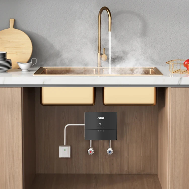 120V 220V Low Power Wall Mount On Demand Electric Instant Hot Water Heater Tankless Hot Water Geyser Shower Head for under sink