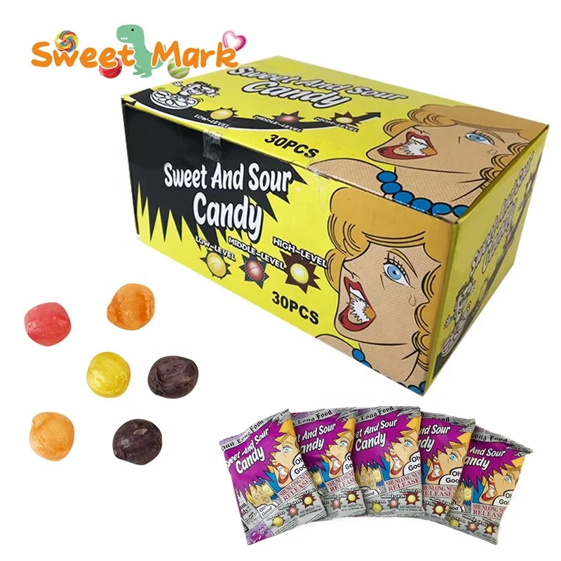 High quality sour candy mix fruit flavor halal hard candy