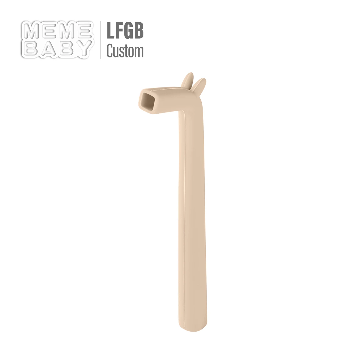 Kitchen Home Reusable Kids Silicone Straws Recyclable Nontoxic Colorful Customized Square Giraffe Silicone Cute Straws