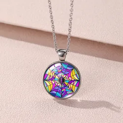 2023 American TV series wednesday adams custom necklace peripheral vintage pendant spider web necklace wednesday addams necklace