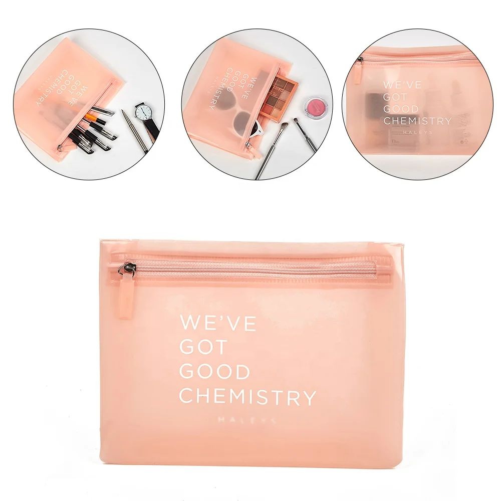Hot sale matt frosted PVC EVA TPU Makeup Bag Toiletry Bag Cosmetic PVC Zipper Bag