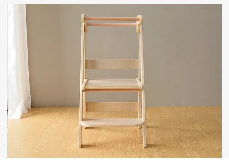 Wood Children Play Toddler Step Ladder Kitchen Cook Helper Learning Tower With building block drawing board