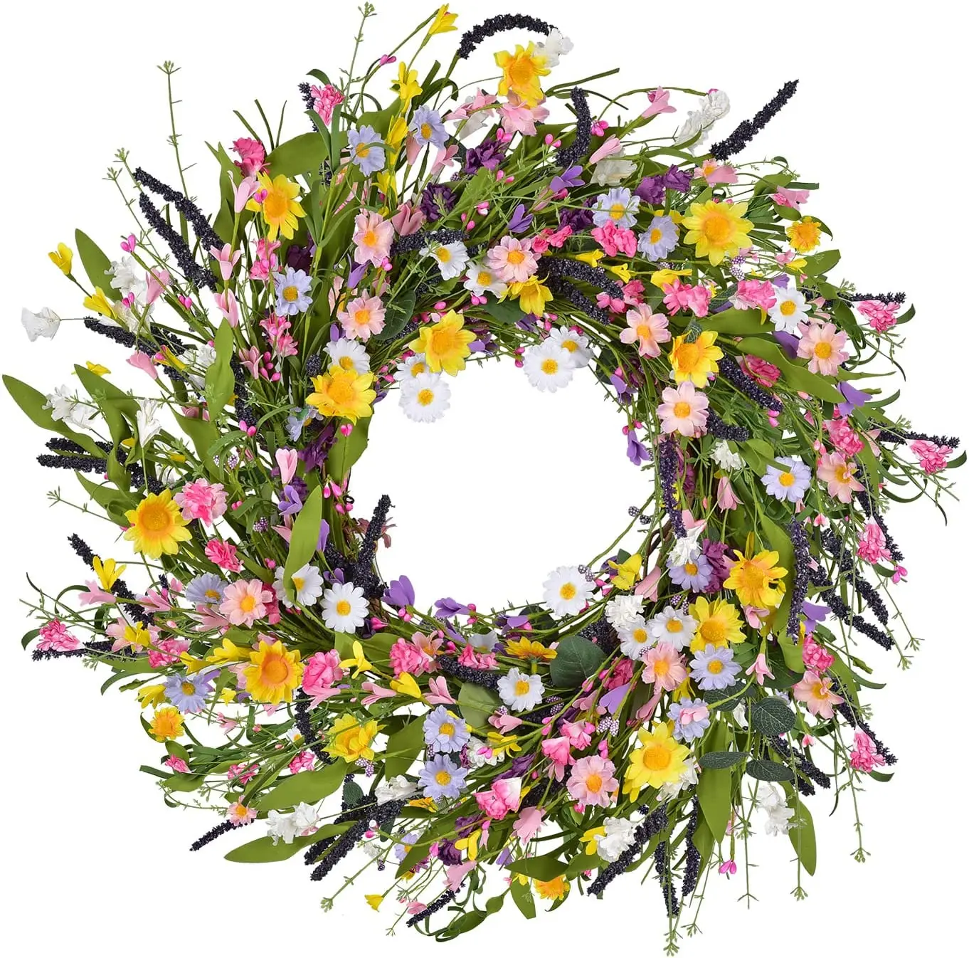 Spring Floral Wreath Flower Wreath Spring Decorative Flowers Plants Decorative Flowers Wreaths and Plants