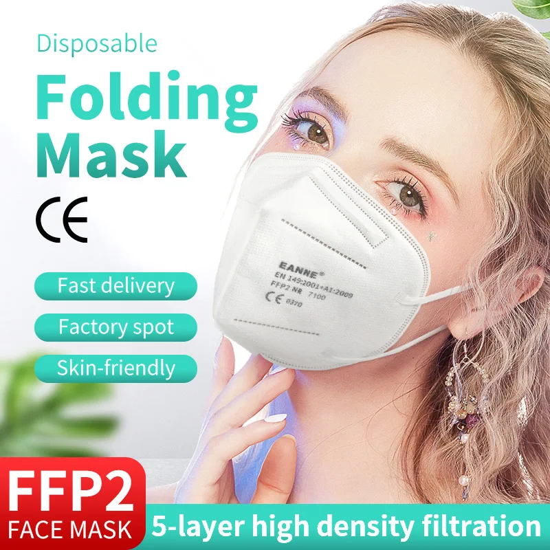 
Best Sale ffp2 Waterproof Disposable Protective 5 Layers Face Mask Dust 