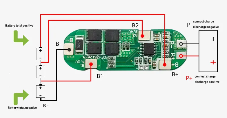 BMS 3S 6A 10A 11.1V 12V 12.6V 18650 Lithium Battery Protection Board PCB PCM 3S 6A BMS with same port