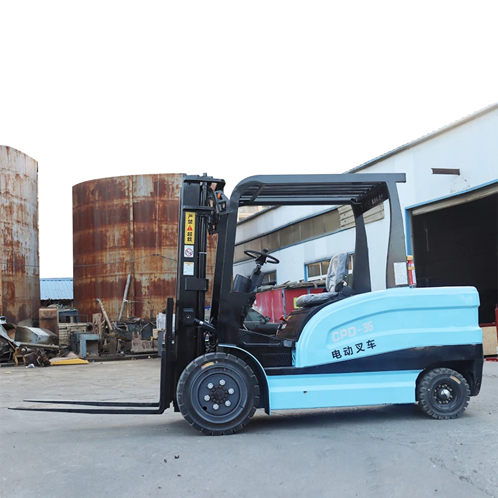 Free Shipping Super Large Capacity Battery 1.5 To 5 Ton Ce Heavy Load-Bearing Four-Wheel Drive Electric Forklift For Sale