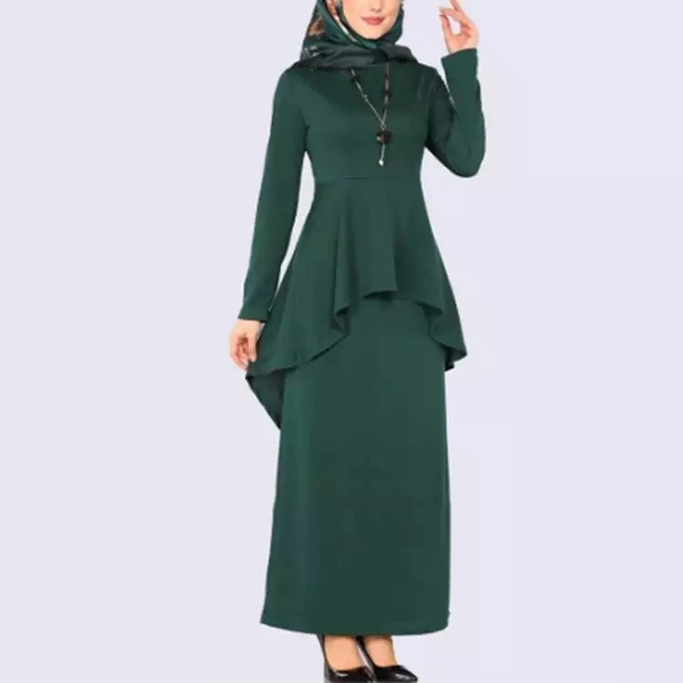 
new elegant autumn fashion style muslim women plus size long S-5XL 