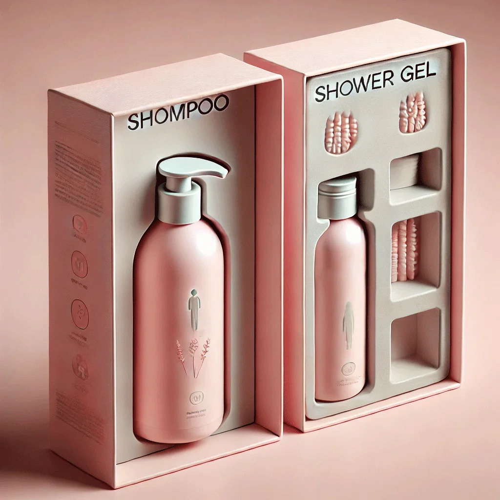 recyclable boite cadeau craft emballage boutique rigid cardboard hair conditioner shampoo packaging paper box with eva insert