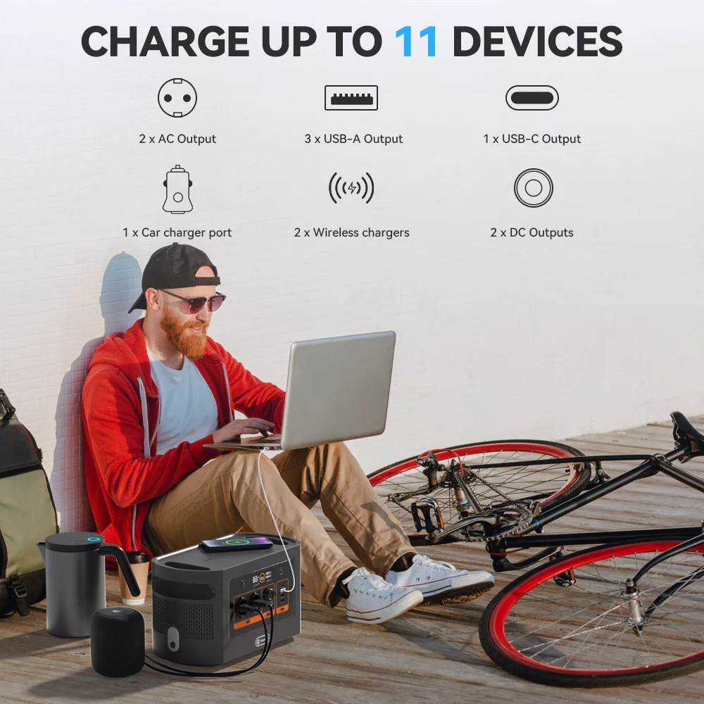 1200 Вт беспроводной Power Bank лучшая Южноафриканская вилка перезаряжаемая 2000 солнечный генератор Lifepo4 Мини Портативная электростанция
