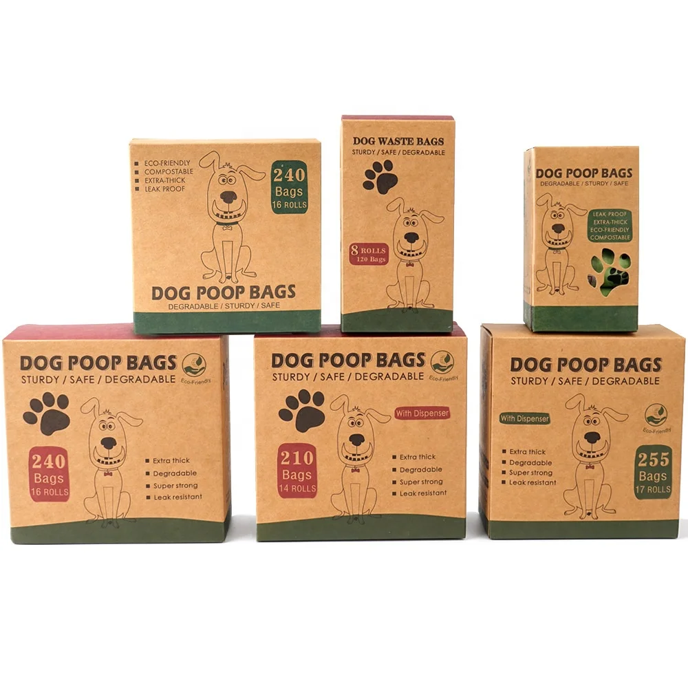 Custom Eco-Friendly Bio Degradable Dog Cornstarch Eco Friendly Compostable Biodegradable Poop Bags For Pet Poop