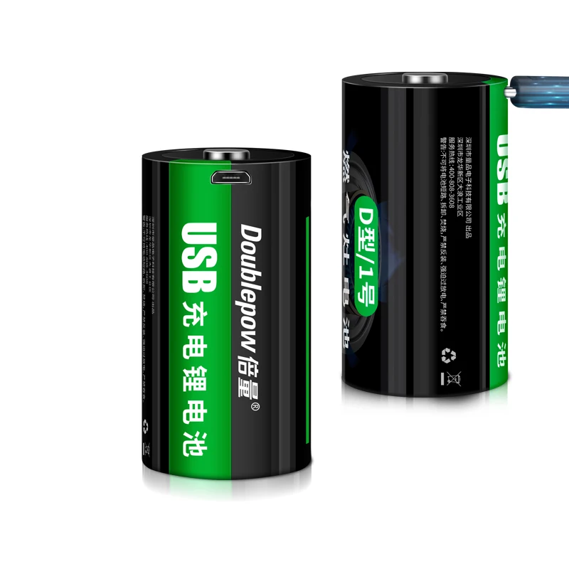 Новый тренд D размер 9000mWh 1 5 В напряжение литий-ионная перезаряжаемая USB Type-C зарядное устройство Порт аккумуляторная батарея